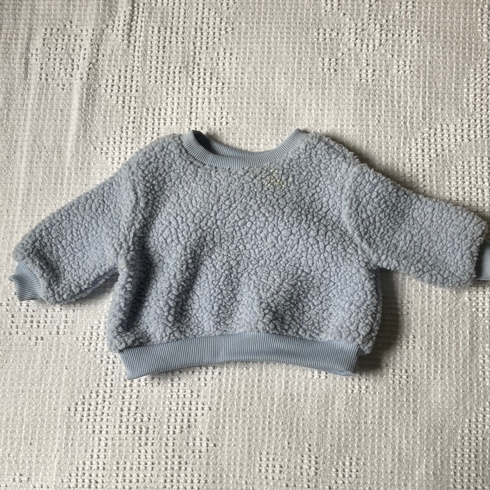 Old Navy Baby Blue Sherpa Fleece Sweatshirt